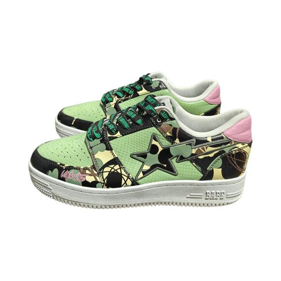 BAPESTA Mo\' Wax x Unkle x Bapesta Low M2 \'Original Heads\' Sneakers Size 7.5 main image 3